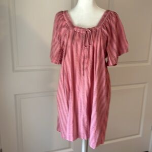 Roller Rabbit XS Dress - faded pink/mauve stripes.  Pockets.
